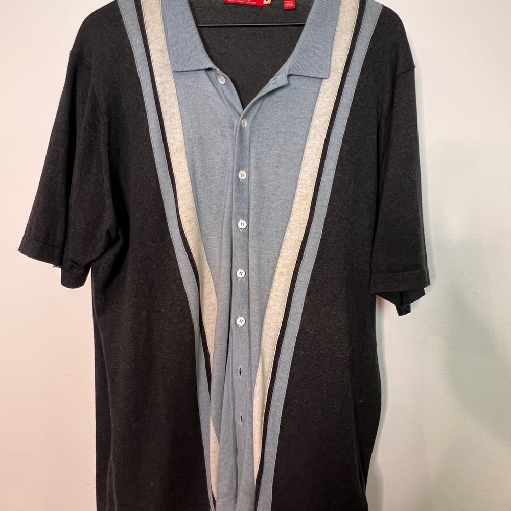 Agave Black and Blue Casual Button Down Shirt